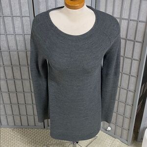 Tristan Dark Gray Scoop Neck Sweater